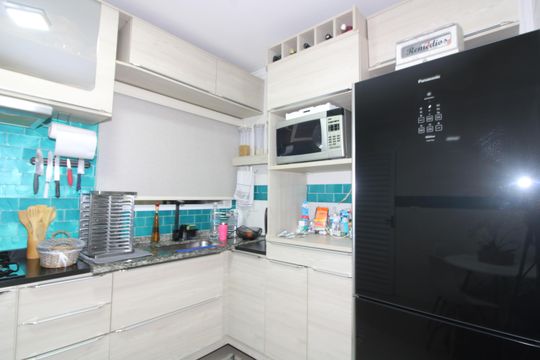 Cozinha de casa de condomínio à venda com 2 quartos, 65m² em Jardim Popular, São Paulo
