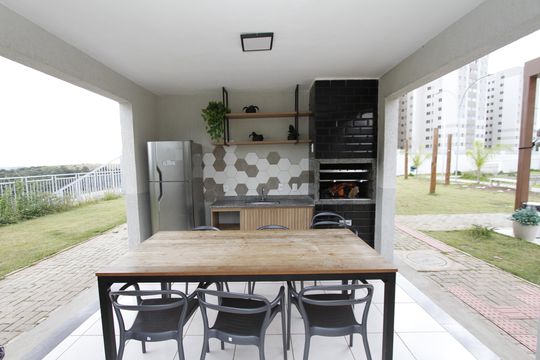 Área comum - Churrasqueira de apartamento à venda com 3 quartos, 67m² em Palmeiras, Belo Horizonte