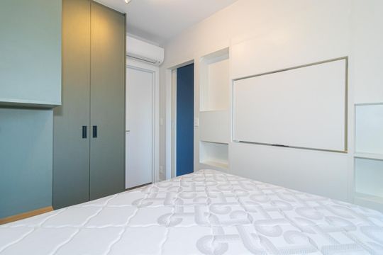 Quarto Suíte de apartamento para alugar com 1 quarto, 32m² em Indianópolis, São Paulo