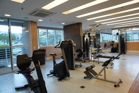 Área comum - Academia de apartamento para alugar com 1 quarto, 58m² em Centro de Apoio I (alphaville), Santana de Parnaíba