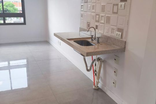 Cozinha de kitnet/studio para alugar com 1 quarto, 25m² em Tatuapé, São Paulo