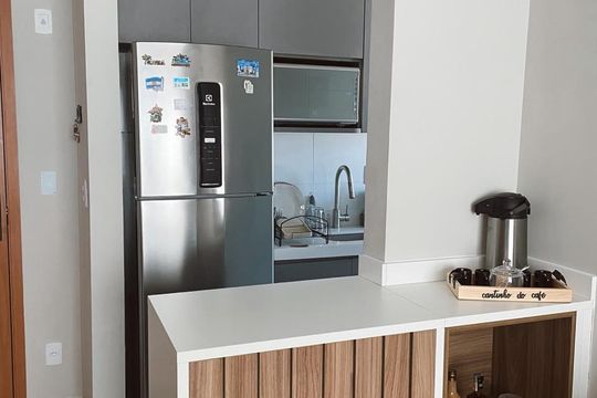 Cozinha de apartamento à venda com 2 quartos, 46m² em Jardim Nova Europa, Campinas