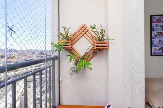 Varanda da Sala de apartamento à venda com 2 quartos, 54m² em Jardim Norma, São Paulo