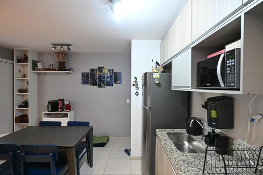 Cozinha de apartamento para alugar com 1 quarto, 44m² em Vila Andrade, São Paulo