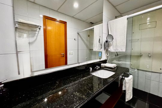 Banheiro de apartamento para alugar com 1 quarto, 32m² em Lourdes, Belo Horizonte