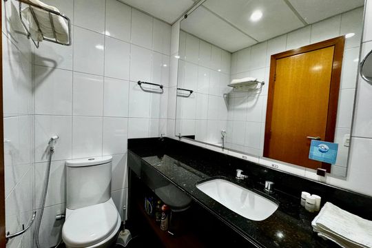 Banheiro de apartamento para alugar com 1 quarto, 32m² em Lourdes, Belo Horizonte