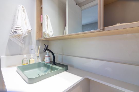 Banheiro de apartamento para alugar com 1 quarto, 30m² em Vila Olímpia, São Paulo