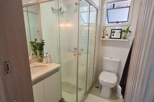 Banheiro de apartamento à venda com 3 quartos, 73m² em Jardim Boa Esperança, Campinas
