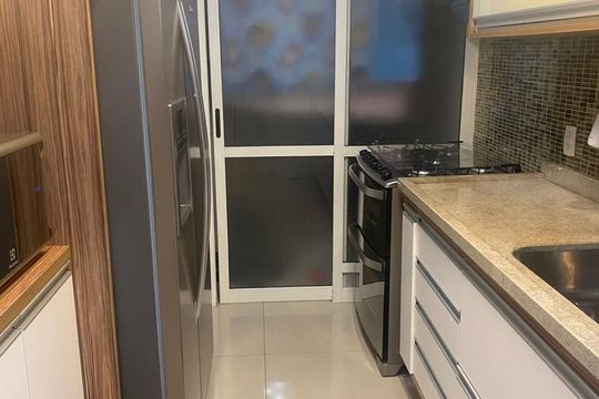 Cozinha de apartamento à venda com 3 quartos, 107m² em Indianópolis, São Paulo