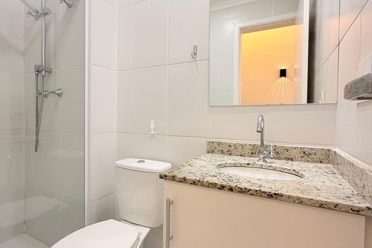Banheiro Social de apartamento à venda com 2 quartos, 66m² em Jardim Florida, Jundiaí