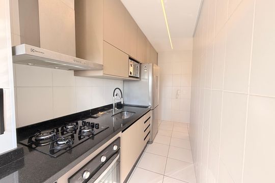 Cozinha de apartamento à venda com 2 quartos, 66m² em Jardim Florida, Jundiaí