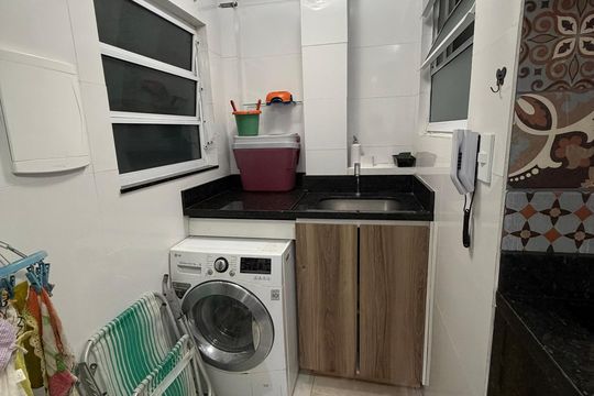 Área de serviço de apartamento para alugar com 1 quarto, 74m² em José Menino, Santos