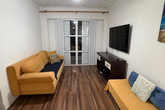 Sala de apartamento para alugar com 1 quarto, 74m² em José Menino, Santos