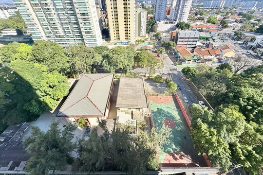 Vista  de apartamento à venda com 3 quartos, 95m² em Santo Amaro, São Paulo