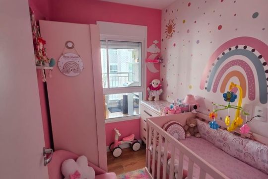 Quarto de apartamento à venda com 3 quartos, 82m² em Santo Amaro, São Paulo