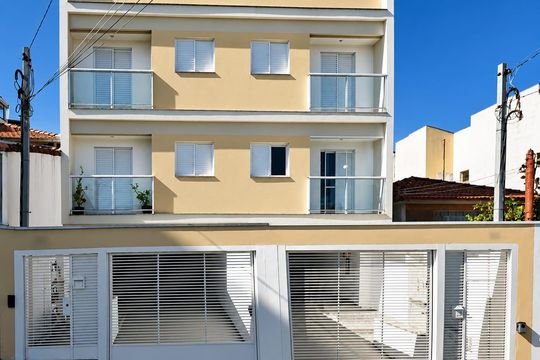 Fachada de apartamento à venda com 2 quartos, 56m² em Jardim Santo Antônio, Santo André