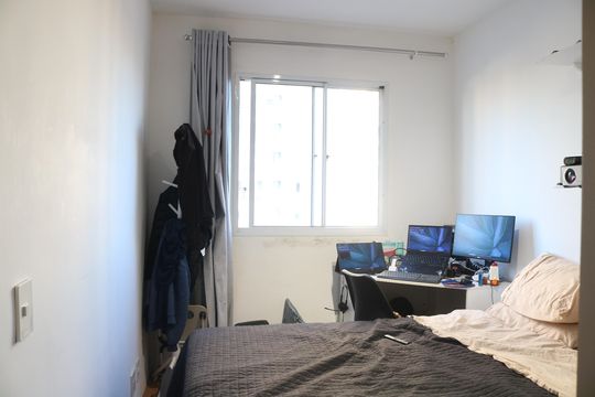 Quarto de apartamento à venda com 1 quarto, 27m² em Barra Funda, São Paulo