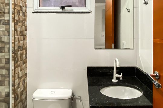 Banheiro de apartamento para alugar com 1 quarto, 35m² em Vila Rio Branco, São Paulo