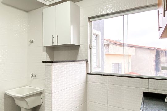 Cozinha de apartamento para alugar com 1 quarto, 35m² em Vila Rio Branco, São Paulo