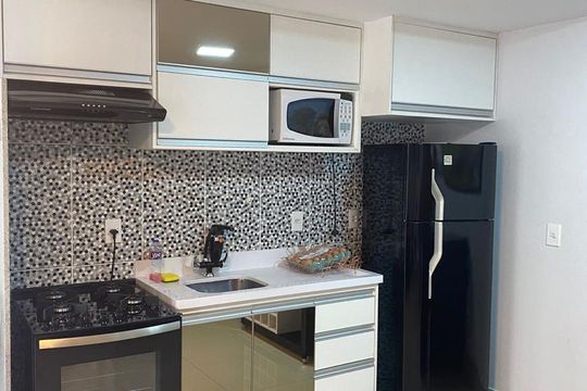 Cozinha de apartamento para alugar com 1 quarto, 41m² em Setor Central, Goiânia