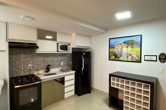 Cozinha de apartamento para alugar com 1 quarto, 41m² em Setor Central, Goiânia