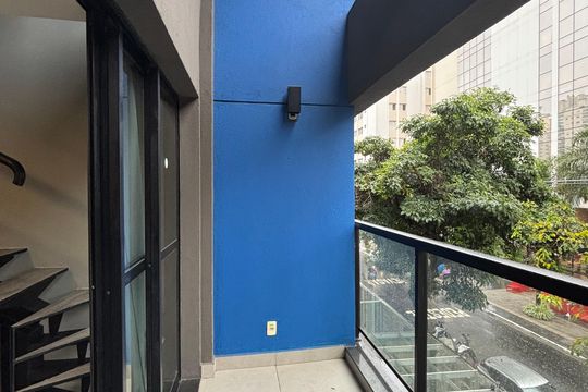 Varanda de apartamento para alugar com 1 quarto, 43m² em Vila Olímpia, São Paulo
