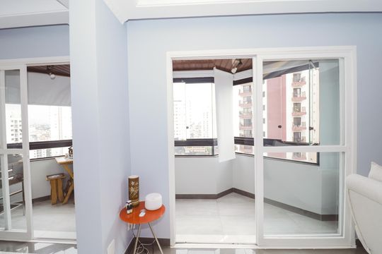 Varanda da Sala de apartamento à venda com 4 quartos, 153m² em Santa Terezinha, São Paulo
