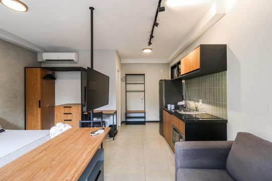 Sala/Quarto de apartamento à venda com 1 quarto, 30m² em Consolação, São Paulo