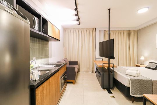Sala/Quarto de apartamento à venda com 1 quarto, 30m² em Consolação, São Paulo