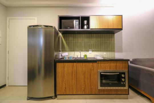 Cozinha de apartamento à venda com 1 quarto, 30m² em Consolação, São Paulo