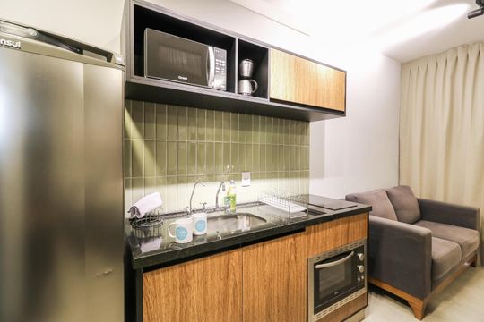 Cozinha de apartamento à venda com 1 quarto, 30m² em Consolação, São Paulo