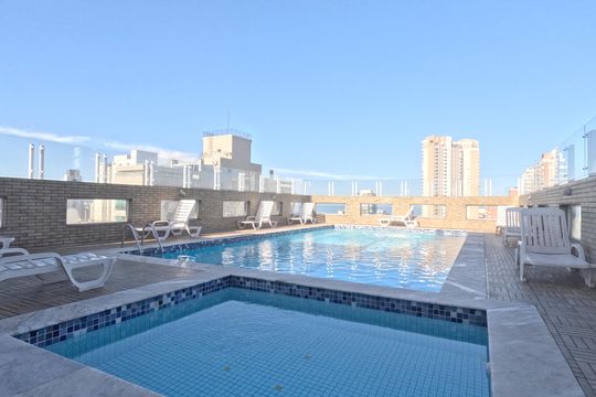 Área Comum - Piscina de apartamento para alugar com 3 quartos, 100m² em Embaré, Santos