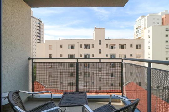 Varanda de apartamento à venda com 1 quarto, 34m² em Consolação, São Paulo