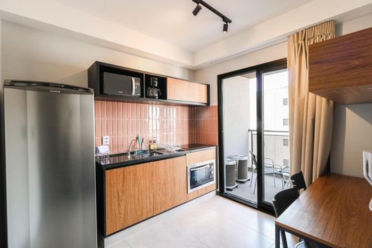 Cozinha de apartamento à venda com 1 quarto, 34m² em Consolação, São Paulo