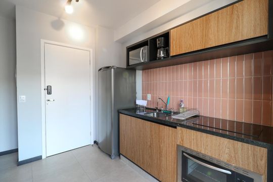Cozinha de apartamento à venda com 1 quarto, 34m² em Consolação, São Paulo