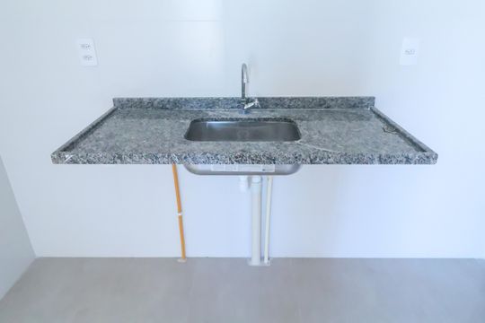 Cozinha de apartamento para alugar com 2 quartos, 40m² em Vila Eldizia, Santo André