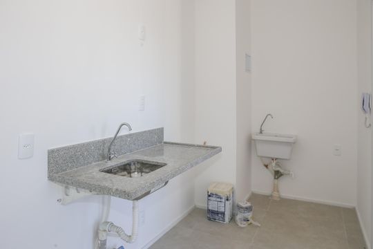Sala e Cozinha de apartamento à venda com 2 quartos, 36m² em Vila Romana, São Paulo