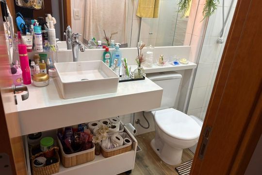 Banheiro da Suíte de apartamento para alugar com 3 quartos, 94m² em Centro, Nova Iguaçu