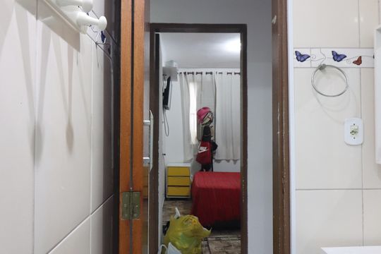 Banheiro Social de apartamento à venda com 2 quartos, 44m² em Alves Dias, São Bernardo do Campo