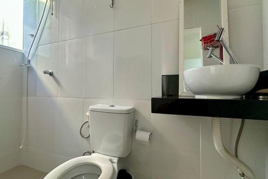 Banheiro da suíte de apartamento à venda com 3 quartos, 85m² em Anchieta, Belo Horizonte