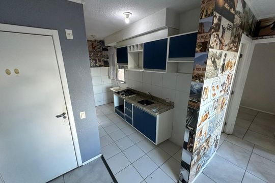 Sala/cozinha de apartamento para alugar com 2 quartos, 42m² em Santos Dumont, São Leopoldo