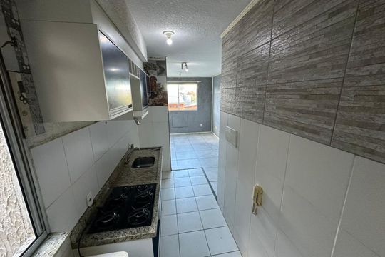 Sala/cozinha de apartamento para alugar com 2 quartos, 42m² em Santos Dumont, São Leopoldo
