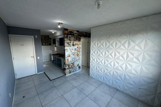 Sala/cozinha de apartamento para alugar com 2 quartos, 42m² em Santos Dumont, São Leopoldo