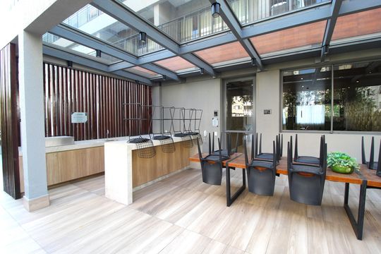 Área Comum - Churrasqueira de kitnet/studio à venda com 1 quarto, 25m² em Indianópolis, São Paulo