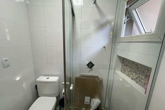 Banheiro da Suíte de casa à venda com 3 quartos, 135m² em Petrópolis, Novo Hamburgo