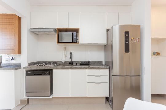 Cozinha de apartamento à venda com 2 quartos, 42m² em Vila Isa, São Paulo