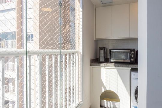 Varanda da Sala de apartamento à venda com 2 quartos, 42m² em Vila Isa, São Paulo