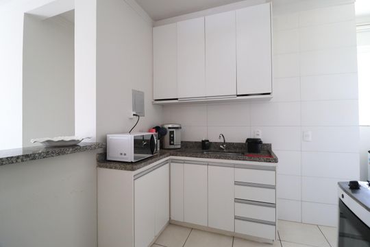 Cozinha de apartamento para alugar com 3 quartos, 75m² em Alto Umuarama, Uberlândia