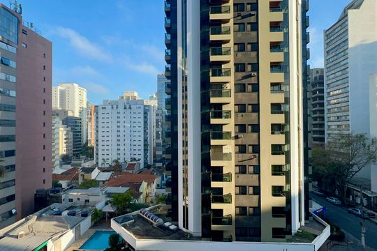 Vista da Varanda de apartamento à venda com 1 quarto, 40m² em Cerqueira César, São Paulo