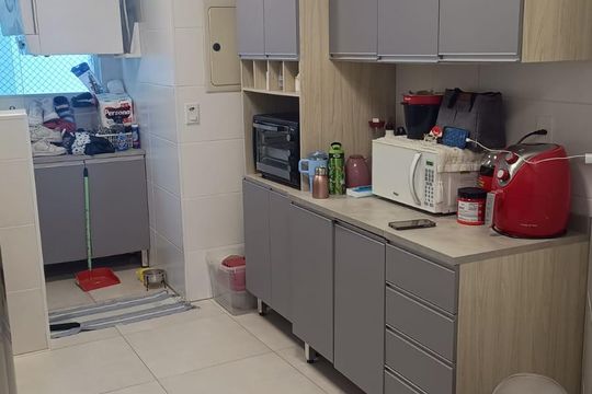 Cozinha de apartamento à venda com 3 quartos, 80m² em Vila Gilda, Santo André